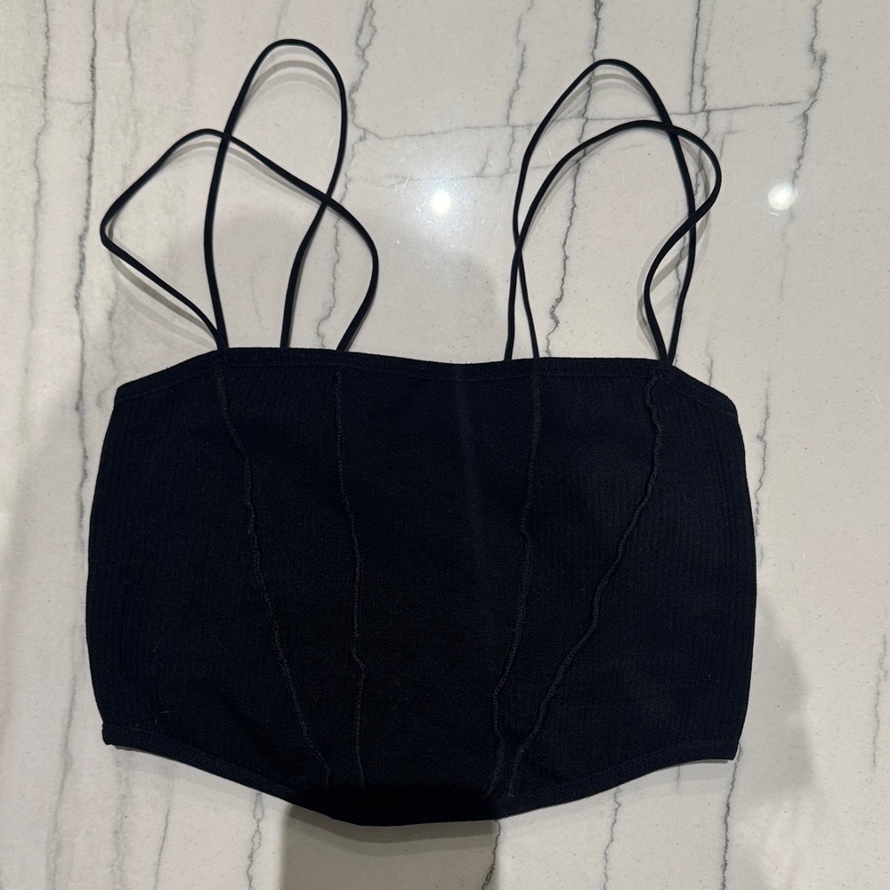 Urban Outfitters - out from under double strap Black Crop Top (XS/S) - Brand New